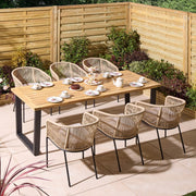 Oslo 6 Seat Dining Set - 210cm Table